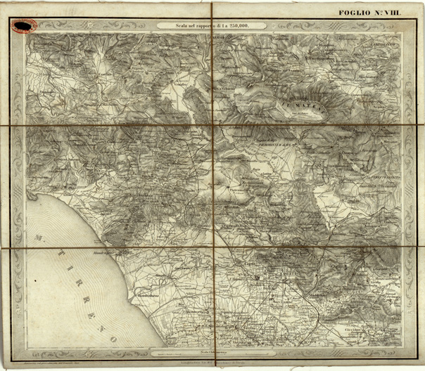 (N:3891) CARTA DELLE PROVINCE NAPOLITANE... - Foglio VIII (B0002007) Carte e stampe antiche: riproduzione a colori su carta (formato A3)