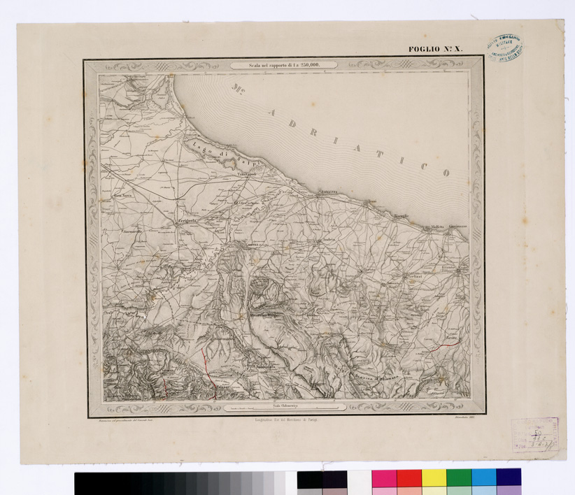(N:3892) CARTA DELLE PROVINCE NAPOLITANE... - Foglio X (B0002009) Carte e stampe antiche: riproduzione a colori su carta (formato A3)