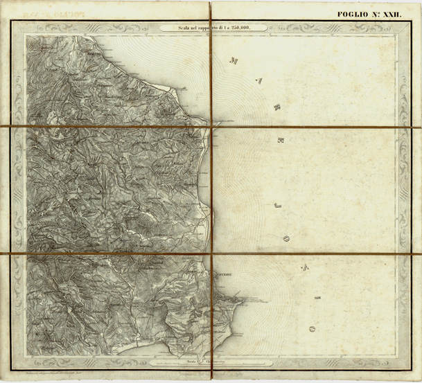 (N:3904) CARTA DELLE PROVINCE NAPOLITANE... - Foglio XXII (B0002021) Carte e stampe antiche: riproduzione a colori su carta (formato A3)