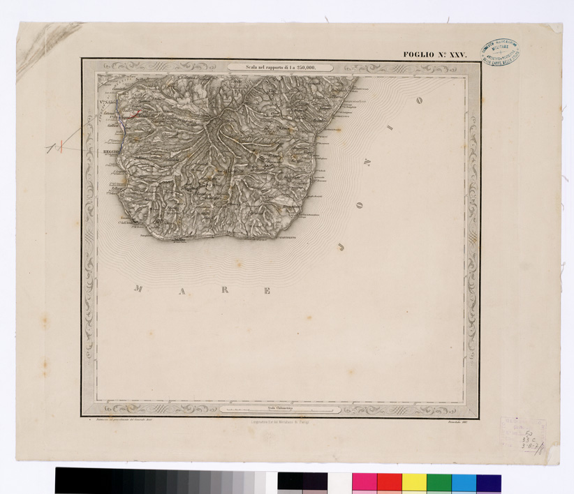 (N:3907) CARTA DELLE PROVINCE NAPOLITANE... - Foglio XXV (B0002024) Carte e stampe antiche: riproduzione a colori su carta (formato A3)