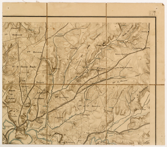 (N:6391) CARTA TOPOGRAFICA DEI DINTORNI DI ROMA - Foglio 3 (B0002690) Carte e stampe antiche: riproduzione a colori su carta (formato A3)