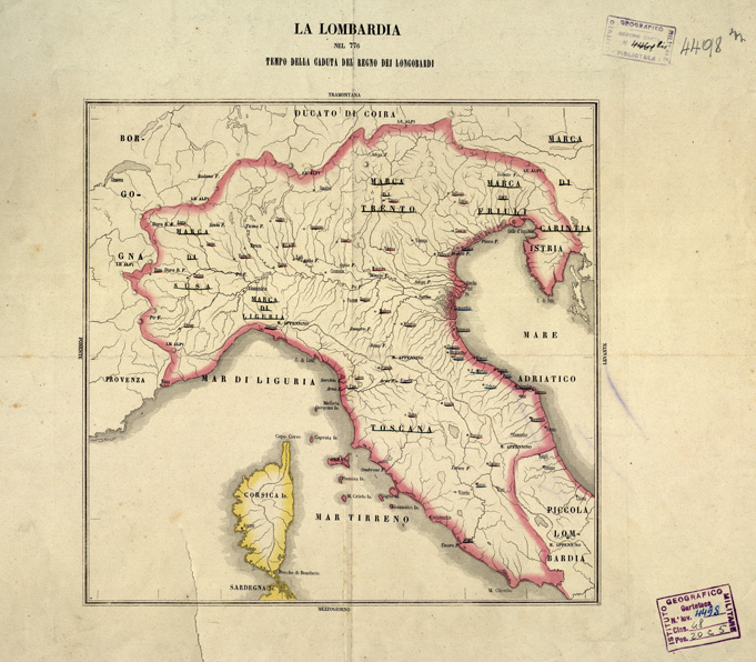 (N:11232) LA LOMBARDIA... (B0003330) Carte e stampe antiche: riproduzione a colori su carta (formato A3)
