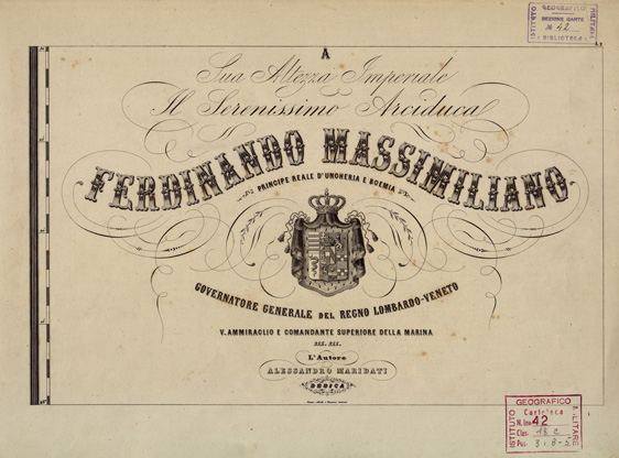(N:855) CARTA COROGRAFICA ITINERARIA E STATISTICA DEL REGNO LOMBARDO-VENETO... - A 2 - Titolo (B0003371) Carte e stampe antiche: riproduzione a colori su carta (formato A3)