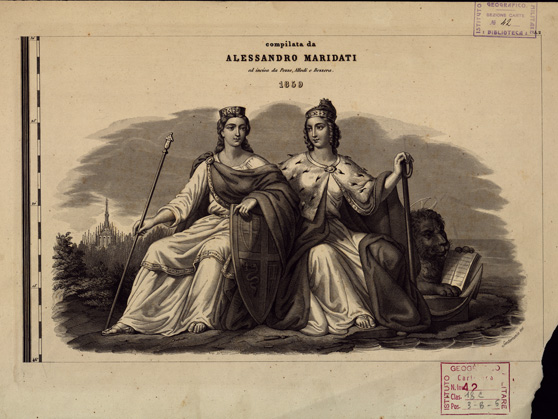 (N:856) CARTA COROGRAFICA ITINERARIA E STATISTICA DEL REGNO LOMBARDO-VENETO... - A 2 - Titolo (B0003372) Carte e stampe antiche: riproduzione a colori su carta (formato A3)