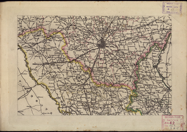 (N:866) CARTA COROGRAFICA ITINERARIA E STATISTICA DEL REGNO LOMBARDO-VENETO... - B 5 (B0003382) Carte e stampe antiche: riproduzione a colori su carta (formato A3)