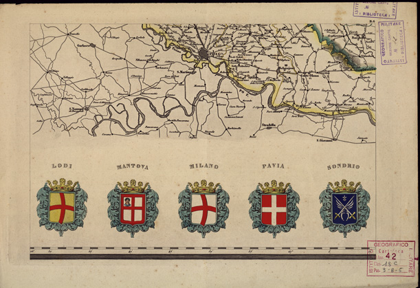 (N:867) CARTA COROGRAFICA ITINERARIA E STATISTICA DEL REGNO LOMBARDO-VENETO... - B 6 (B0003383) Carte e stampe antiche: riproduzione a colori su carta (formato A3)