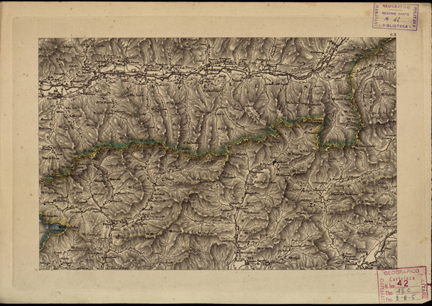(N:871) CARTA COROGRAFICA ITINERARIA E STATISTICA DEL REGNO LOMBARDO-VENETO... - C 3 (B0003387) Carte e stampe antiche: riproduzione a colori su carta (formato A3)