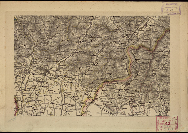 (N:872) CARTA COROGRAFICA ITINERARIA E STATISTICA DEL REGNO LOMBARDO-VENETO... - C 4 (B0003388) Carte e stampe antiche: riproduzione a colori su carta (formato A3)