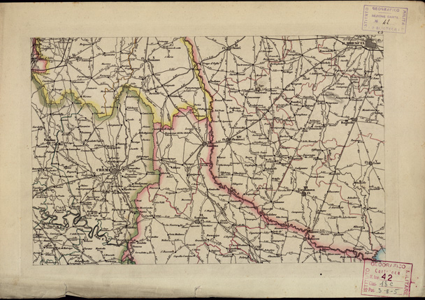 (N:873) CARTA COROGRAFICA ITINERARIA E STATISTICA DEL REGNO LOMBARDO-VENETO... - C 5 (B0003389) Carte e stampe antiche: riproduzione a colori su carta (formato A3)