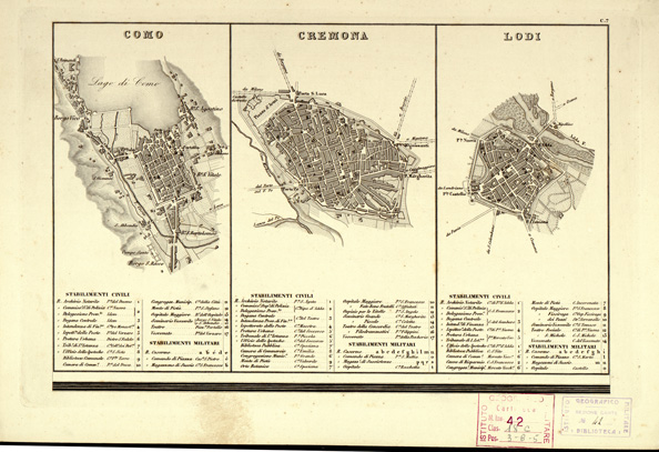 (N:875) CARTA COROGRAFICA ITINERARIA E STATISTICA DEL REGNO LOMBARDO-VENETO... - C 7 Como-Cremona-Lodi (B0003391) Carte e stampe antiche: riproduzione a colori su carta (formato A3)