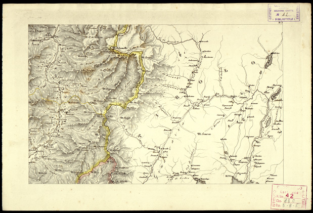(N:878) CARTA COROGRAFICA ITINERARIA E STATISTICA DEL REGNO LOMBARDO-VENETO... - D 3 (B0003394) Carte e stampe antiche: riproduzione a colori su carta (formato A3)
