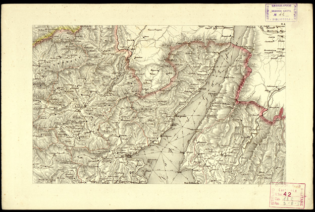 (N:879) CARTA COROGRAFICA ITINERARIA E STATISTICA DEL REGNO LOMBARDO-VENETO... - D 4 (B0003395) Carte e stampe antiche: riproduzione a colori su carta (formato A3)