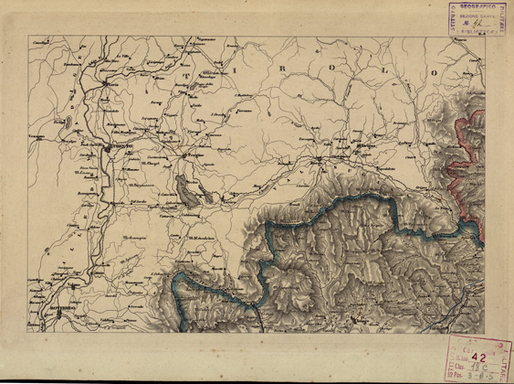 (N:885) CARTA COROGRAFICA ITINERARIA E STATISTICA DEL REGNO LOMBARDO-VENETO... - E 3 (B0003401) Carte e stampe antiche: riproduzione a colori su carta (formato A3)