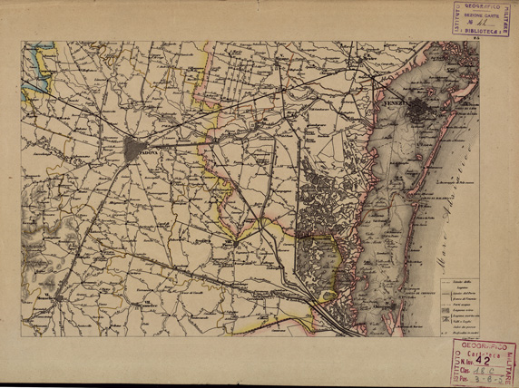 (N:894) CARTA COROGRAFICA ITINERARIA E STATISTICA DEL REGNO LOMBARDO-VENETO... - F 5 (B0003410) Carte e stampe antiche: riproduzione a colori su carta (formato A3)