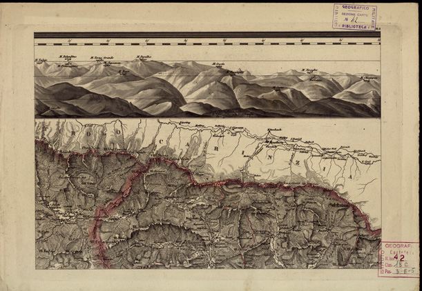 (N:897) CARTA COROGRAFICA ITINERARIA E STATISTICA DEL REGNO LOMBARDO-VENETO... - G 1 (B0003413) Carte e stampe antiche: riproduzione a colori su carta (formato A3)
