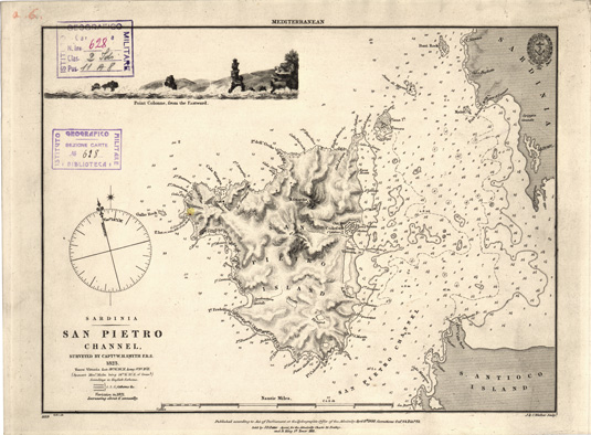 (N:15708) SAN PIETRO CHANNEL... (B0004668) Carte e stampe antiche: riproduzione a colori su carta (formato A3)