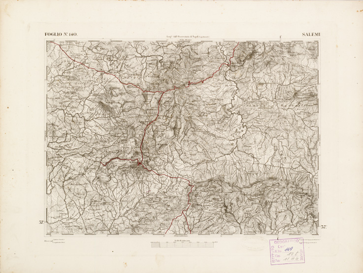 (N:2668) CARTA DELL'ISOLA DI SICILIA - Foglio 140 - Salemi (B0005127) Carte e stampe antiche: riproduzione a colori su carta (formato A3)