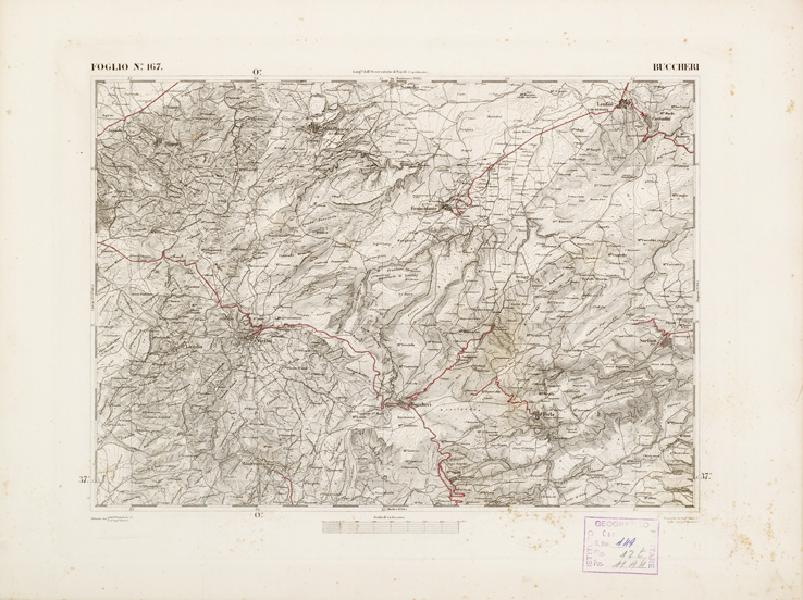 (N:2693) CARTA DELL'ISOLA DI SICILIA - Foglio 167 - Buccheri (B0005152) Carte e stampe antiche: riproduzione a colori su carta (formato A3)