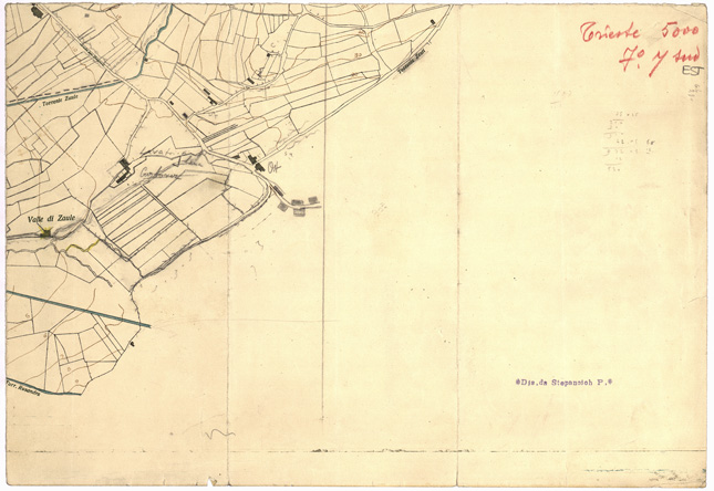 (N:13787) PIANTA DELLA CITTA' DI TRIESTE - Foglio 7 Sud-est (B0006703) Carte e stampe antiche: riproduzione a colori su carta (formato A3)