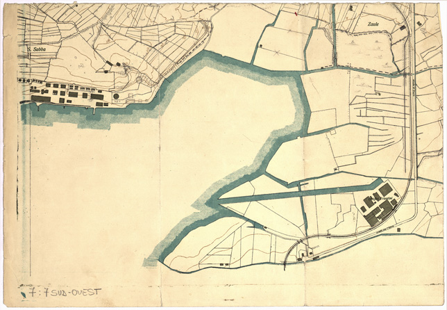 (N:13788) PIANTA DELLA CITTA' DI TRIESTE - Foglio 7 Sud-ovest (B0006704) Carte e stampe antiche: riproduzione a colori su carta (formato A3)