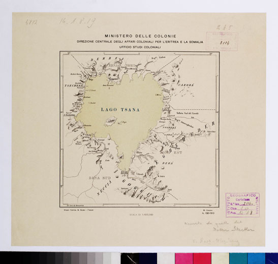 (N:28) ABISSINIA - LAGO TSANA (B0009675) Carte e stampe antiche: riproduzione a colori su carta (formato A3)