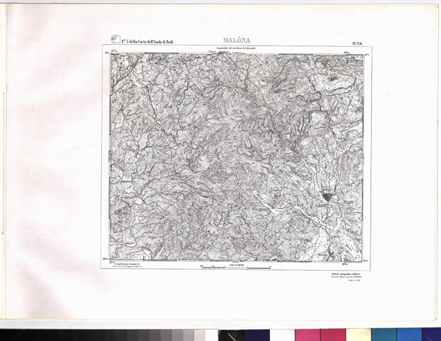 (N:6972) CARTA TOPOGRAFICA DELL'ISOLA DI RODI (ATLANTE) - Tavola 15 - Malona (B0010105) Carte e stampe antiche: riproduzione a colori su carta (formato A3)