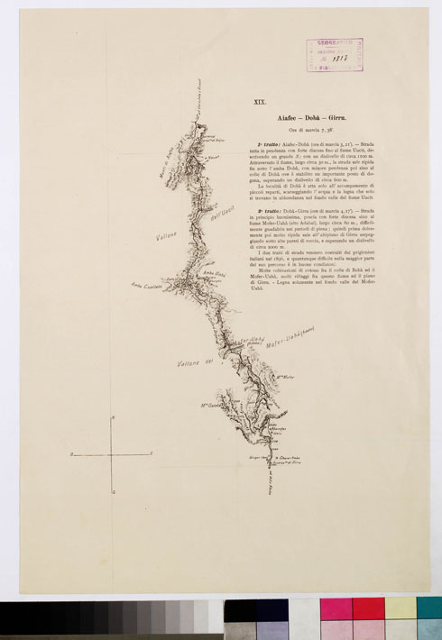 (N:10971) ITINERARIO AJAFEC DOBA GIRRU TAVOLA XIX (B0010801) Carte e stampe antiche: riproduzione a colori su carta (formato A3)