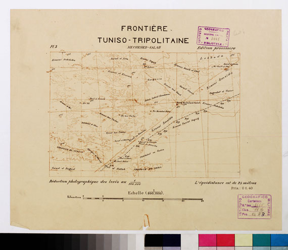(N:9947) FRONTIERE TUNISO-TRIPOLITAINE -Tavola 8 PL 3 (B0010928) Carte e stampe antiche: riproduzione a colori su carta (formato A3)