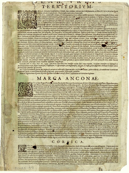 (N:1039) CARTELLA DAL TITOLO: THEATRUM ORBIS TERRARUM DI ORTELIO. "SENENSIS DITIONIS, ACCURATA DESCRIP." - Tavola 1-7 e Retro Carta (B0014004, B0014005) Carte e stampe antiche: riproduzione a colori su carta (formato A3)