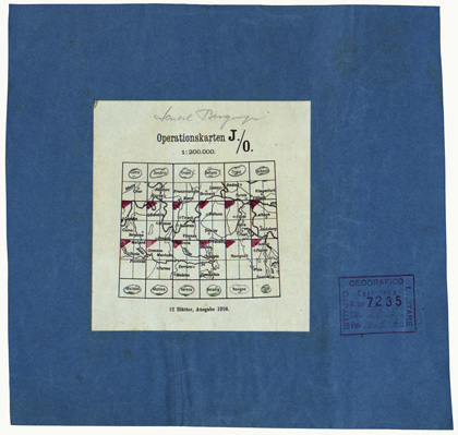 (N:34502) CARTA DELL'ITALIA SETTENTRIONALE E ZONE CONFINANTI - QUADRO D'UNIONE (B0019645) Carte e stampe antiche: riproduzione a colori su carta (formato A3)