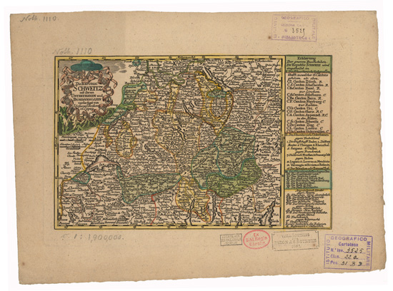 (N:35148) DIE REPUBLIC SCHWEITZ MIT IHREN ECC... (B0020881) Carte e stampe antiche: riproduzione a colori su carta (formato A3)