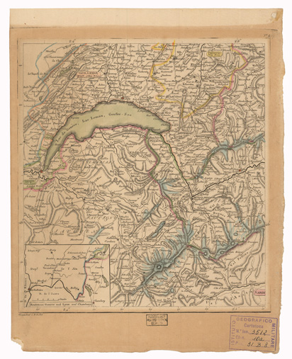 (N:35492) CARTE ROUTIERE DE LA SUISSE - ROAD MAP OF SWITZERLAND - FOGLIO 4 (B0020952) Carte e stampe antiche: riproduzione a colori su carta (formato A3)