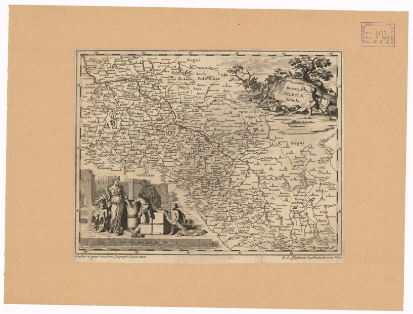 (N:35710) DUCATUS SILESIAE TABULA (B0021098) Carte e stampe antiche: riproduzione a colori su carta (formato A3)