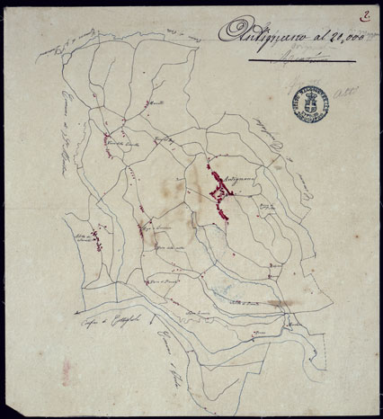 (N:8752) TERRITORIO COMPRESO TRA RACCONIGI, MORETTA, SAVIGLIANO, ALESSANDRIA ED IVREA - ANTIGNANO. (CA001858) Carte e stampe antiche: riproduzione a colori su carta (formato A3)