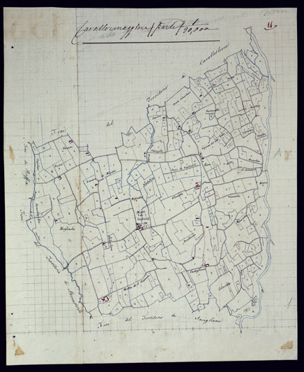 (N:4940) TERRITORIO COMPRESO TRA RACCONIGI, MORETTA, SAVIGLIANO, ALESSANDRIA ED IVREA - CAVALLERMAGGIORE. (CA001872) Carte e stampe antiche: riproduzione a colori su carta (formato A3)