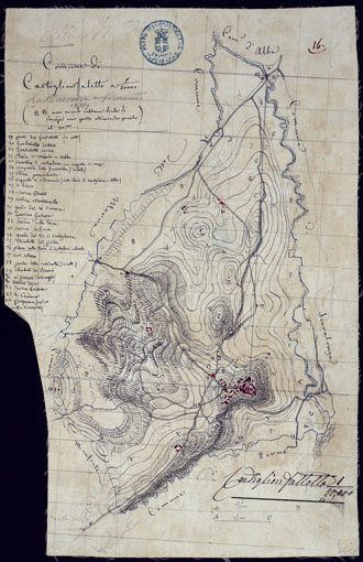 (N:4946) TERRITORIO COMPRESO TRA RACCONIGI, MORETTA, SAVIGLIANO, ALESSANDRIA ED IVREA - CASTIGLIONFALETTO. (CA001875) Carte e stampe antiche: riproduzione a colori su carta (formato A3)