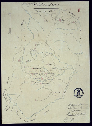 (N:13119) TERRITORIO COMPRESO TRA RACCONIGI, MORETTA, SAVIGLIANO, ALESSANDRIA ED IVREA - VALVERDE. (CA001906) Carte e stampe antiche: riproduzione a colori su carta (formato A3)