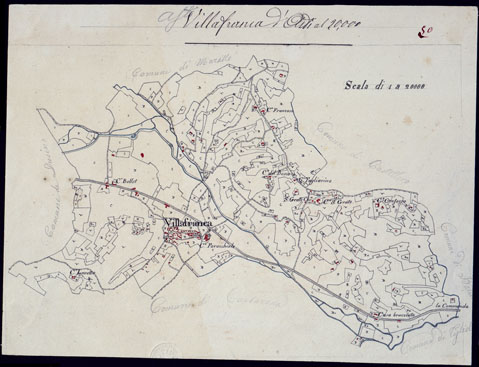 (N:13013) TERRITORIO COMPRESO TRA RACCONIGI, MORETTA, SAVIGLIANO, ALESSANDRIA ED IVREA - VILLAFRANCA D'ASTI. (CA001909) Carte e stampe antiche: riproduzione a colori su carta (formato A3)