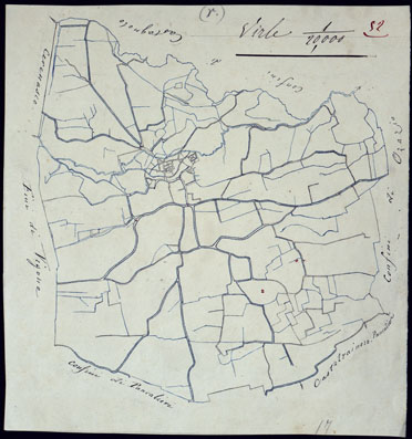 (N:13009) TERRITORIO COMPRESO TRA RACCONIGI, MORETTA, SAVIGLIANO, ALESSANDRIA ED IVREA - VIRLE. (CA001911) Carte e stampe antiche: riproduzione a colori su carta (formato A3)