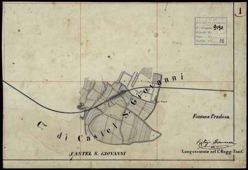 (N:23675) GRUPPO DI 132 FRAZIONI DI MINUTE DI CAMPAGNA ALLA SCALA 1:10.000 DEI RILEVAMENTI ESEGUITI NEL 1853-1867 - CASTANA - MONTU' BECCARIA - RILIEVI OPERATORE N.1 DI PARTE DEI RILIEVI ASSEGNATI ALL'OPERATORE N.7. (CA002283) Carte e stampe antiche: riproduzione a colori su carta (formato A3)