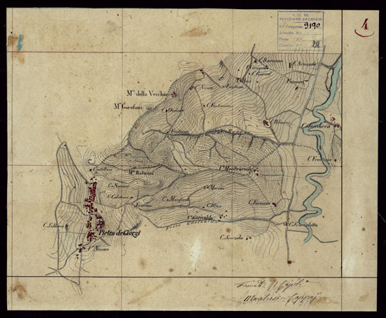 (N:23703) GRUPPO DI 132 FRAZIONI DI MINUTE DI CAMPAGNA ALLA SCALA 1:10.000 DEI RILEVAMENTI ESEGUITI NEL 1853-1867 - CASTANA - MONTU' BECCARIA - RILIEVI OPERATORE N. 4 (CA002311) Carte e stampe antiche: riproduzione a colori su carta (formato A3)