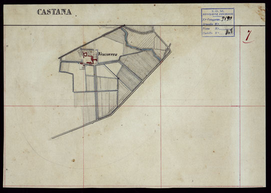 (N:23708) GRUPPO DI 132 FRAZIONI DI MINUTE DI CAMPAGNA ALLA SCALA 1:10.000 DEI RILEVAMENTI ESEGUITI NEL 1853-1867 - CASTANA - MONTU' BECCARIA - RILIEVI OPERATORE N. 7 (CA002316) Carte e stampe antiche: riproduzione a colori su carta (formato A3)