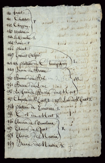 (N:23789) PORZIONE DELLA VALLE D'AOSTA CHE COMPRENDE IL VALLONE DI RUTORS, LA VALGRISANCHE, VALLE DI RHEMES, VALSAVARANCHE, VALLE DI COGNE, VALLE DI FENIS, ED I VALLONI COMPRESI FRA QUEST'ULTIMA VALLE E QUELLA DI COGNE - CATALOGO DEI NOMI DI CAMPAGNA. (CA002433, CA002435, CA002436, CA002434, CA002437, CA002438, CA002439, CA002440, CA002441, CA002442, CA002445, CA002446, CA002447, CA002448, CA002449, CA002450, CA002451, CA002452, CA002453, CA002454, CA002455, CA002456, CA002457, CA002458, CA002459, CA002460, CA002461, CA002462, CA002463, CA002464, CA002465, CA002466, CA002443, CA002444) Carte e stampe antiche: riproduzione a colori su carta (formato A3)