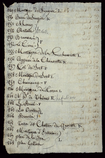 (N:23789) PORZIONE DELLA VALLE D'AOSTA CHE COMPRENDE IL VALLONE DI RUTORS, LA VALGRISANCHE, VALLE DI RHEMES, VALSAVARANCHE, VALLE DI COGNE, VALLE DI FENIS, ED I VALLONI COMPRESI FRA QUEST'ULTIMA VALLE E QUELLA DI COGNE - CATALOGO DEI NOMI DI CAMPAGNA. (CA002433, CA002435, CA002436, CA002434, CA002437, CA002438, CA002439, CA002440, CA002441, CA002442, CA002445, CA002446, CA002447, CA002448, CA002449, CA002450, CA002451, CA002452, CA002453, CA002454, CA002455, CA002456, CA002457, CA002458, CA002459, CA002460, CA002461, CA002462, CA002463, CA002464, CA002465, CA002466, CA002443, CA002444) Carte e stampe antiche: riproduzione a colori su carta (formato A3)