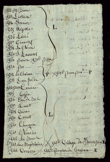 (N:23789) PORZIONE DELLA VALLE D'AOSTA CHE COMPRENDE IL VALLONE DI RUTORS, LA VALGRISANCHE, VALLE DI RHEMES, VALSAVARANCHE, VALLE DI COGNE, VALLE DI FENIS, ED I VALLONI COMPRESI FRA QUEST'ULTIMA VALLE E QUELLA DI COGNE - CATALOGO DEI NOMI DI CAMPAGNA. (CA002433, CA002435, CA002436, CA002434, CA002437, CA002438, CA002439, CA002440, CA002441, CA002442, CA002445, CA002446, CA002447, CA002448, CA002449, CA002450, CA002451, CA002452, CA002453, CA002454, CA002455, CA002456, CA002457, CA002458, CA002459, CA002460, CA002461, CA002462, CA002463, CA002464, CA002465, CA002466, CA002443, CA002444) Carte e stampe antiche: riproduzione a colori su carta (formato A3)