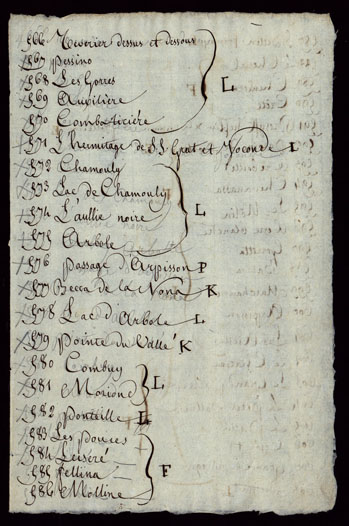 (N:23789) PORZIONE DELLA VALLE D'AOSTA CHE COMPRENDE IL VALLONE DI RUTORS, LA VALGRISANCHE, VALLE DI RHEMES, VALSAVARANCHE, VALLE DI COGNE, VALLE DI FENIS, ED I VALLONI COMPRESI FRA QUEST'ULTIMA VALLE E QUELLA DI COGNE - CATALOGO DEI NOMI DI CAMPAGNA. (CA002433, CA002435, CA002436, CA002434, CA002437, CA002438, CA002439, CA002440, CA002441, CA002442, CA002445, CA002446, CA002447, CA002448, CA002449, CA002450, CA002451, CA002452, CA002453, CA002454, CA002455, CA002456, CA002457, CA002458, CA002459, CA002460, CA002461, CA002462, CA002463, CA002464, CA002465, CA002466, CA002443, CA002444) Carte e stampe antiche: riproduzione a colori su carta (formato A3)