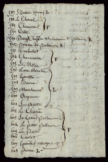 (N:23789) PORZIONE DELLA VALLE D'AOSTA CHE COMPRENDE IL VALLONE DI RUTORS, LA VALGRISANCHE, VALLE DI RHEMES, VALSAVARANCHE, VALLE DI COGNE, VALLE DI FENIS, ED I VALLONI COMPRESI FRA QUEST'ULTIMA VALLE E QUELLA DI COGNE - CATALOGO DEI NOMI DI CAMPAGNA. (CA002433, CA002435, CA002436, CA002434, CA002437, CA002438, CA002439, CA002440, CA002441, CA002442, CA002445, CA002446, CA002447, CA002448, CA002449, CA002450, CA002451, CA002452, CA002453, CA002454, CA002455, CA002456, CA002457, CA002458, CA002459, CA002460, CA002461, CA002462, CA002463, CA002464, CA002465, CA002466, CA002443, CA002444) Carte e stampe antiche: riproduzione a colori su carta (formato A3)