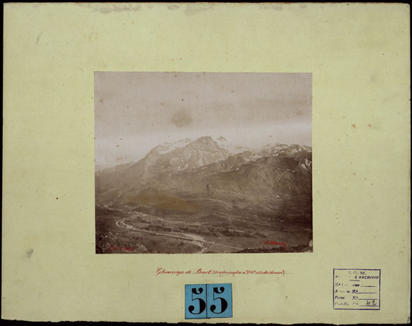 (N:23986) TRENTADUE PANORAMI FOTOGRAFICI ESEGUITI DAL TENENTE DI STATO MAGGIORE SIG. MANZI NEL 1876, PER STUDI SULLA FOTOTOPOGRAFIA - GHIACCIAJO DI BART (FOTOGRAFIA ESEGUITA A 2800 M. SUL LIVELLO DEL MARE). (CA003474) Carte e stampe antiche: riproduzione a colori su carta (formato A3)