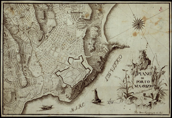 (N:13319) PIANO DI PORTO MAURIZIO (CA003567) Carte e stampe antiche: riproduzione a colori su carta (formato A3)