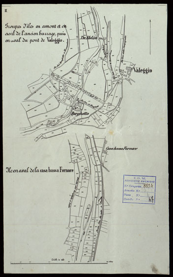 (N:9094) PROGETTI DI CONFINE INTORNO A PESCHIERA ANNEXS DE LA CARTE TOPOGRAPHIQUE -Tavola 2 (CA004099) Carte e stampe antiche: riproduzione a colori su carta (formato A3)